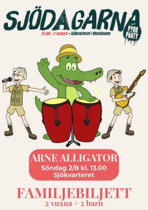 Arne Alligator på Sjödagarna – familjebiljett