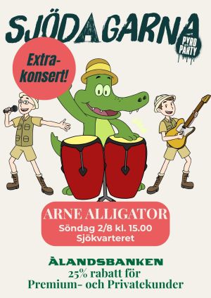 Arne Alligator extrakonserten kl 15 – för ÅABs Premium- och Privatekunder